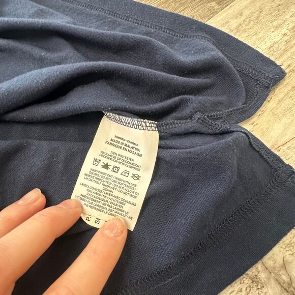 Nike Breathe‎ LS Dri Fit USAF Air Force Blue Womens L Swoosh Performance T-Shirt - Picture 6 of 9